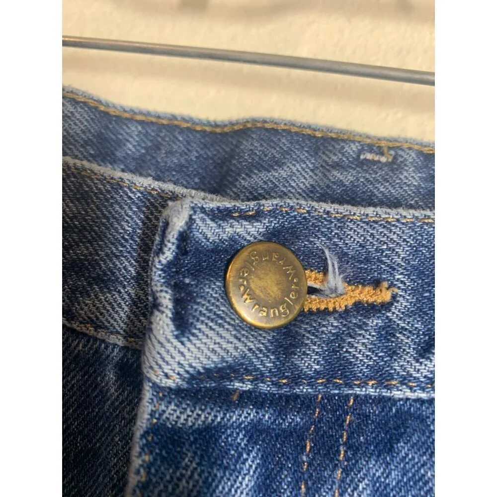 Wrangler Regular Fit Denim Blue Jeans Men's Size 36x34 Straight Leg Z2